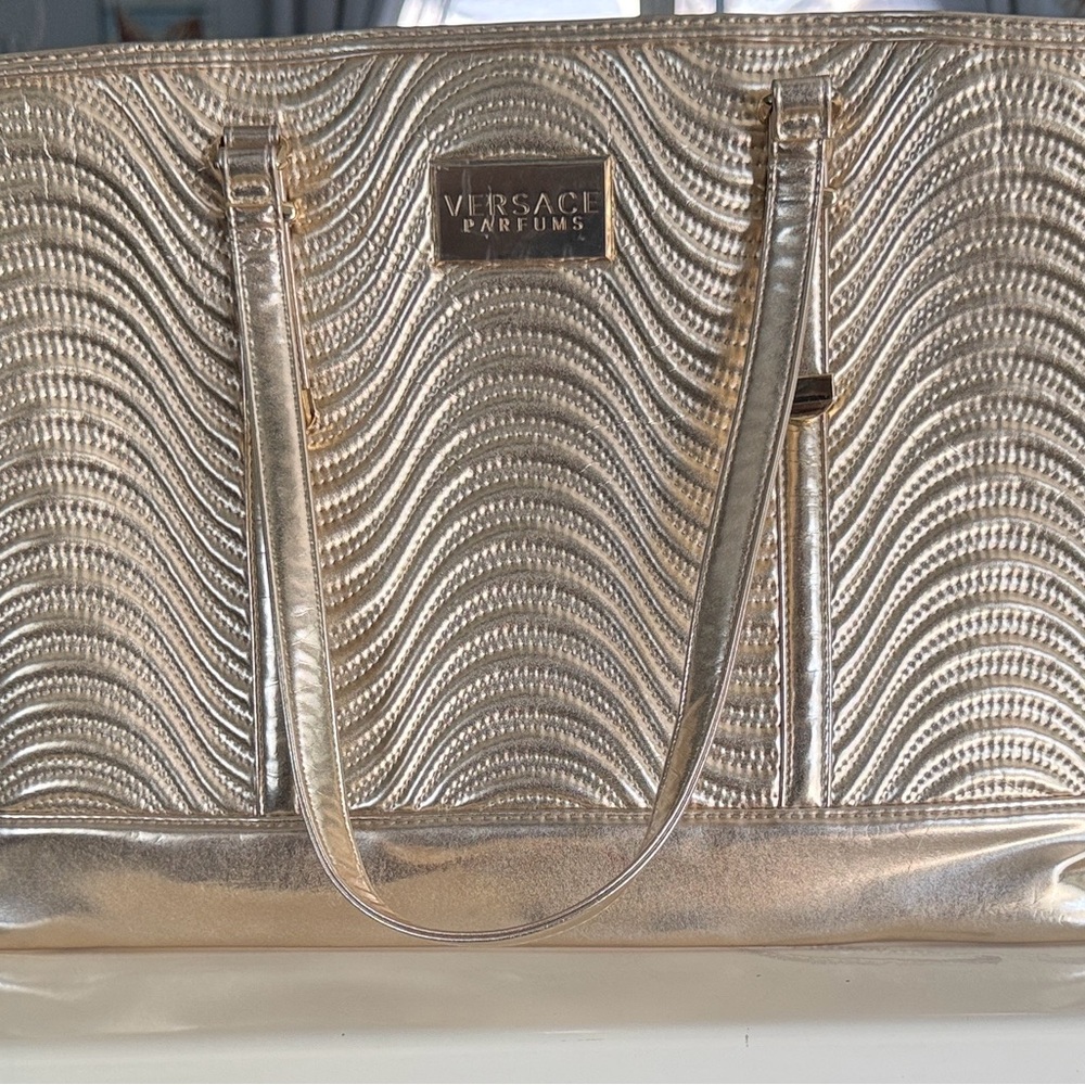 Versace Metallic Gold Handbag